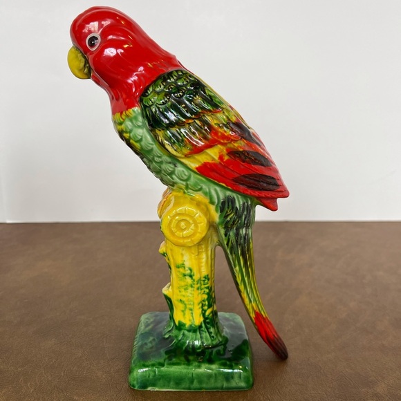 Vintage Retro Rainforest Ceramic Parrot Planter - Picture 2 of 11